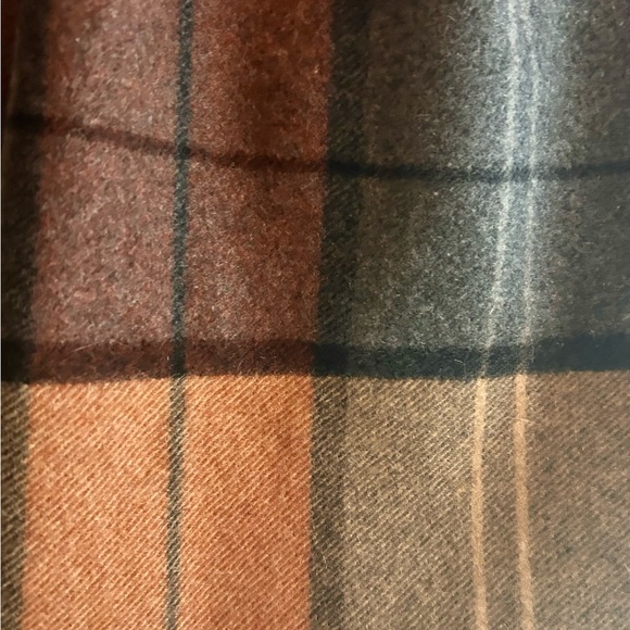 Jos. A. Bank Plaid Scarf - Red, Orange, Black - Picture 3 of 3